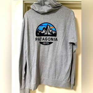 Patagonia organic cotton zip hoodie, large